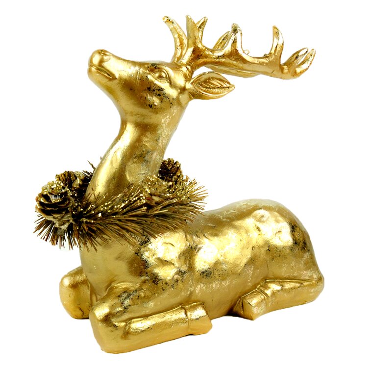 laying deer figurine